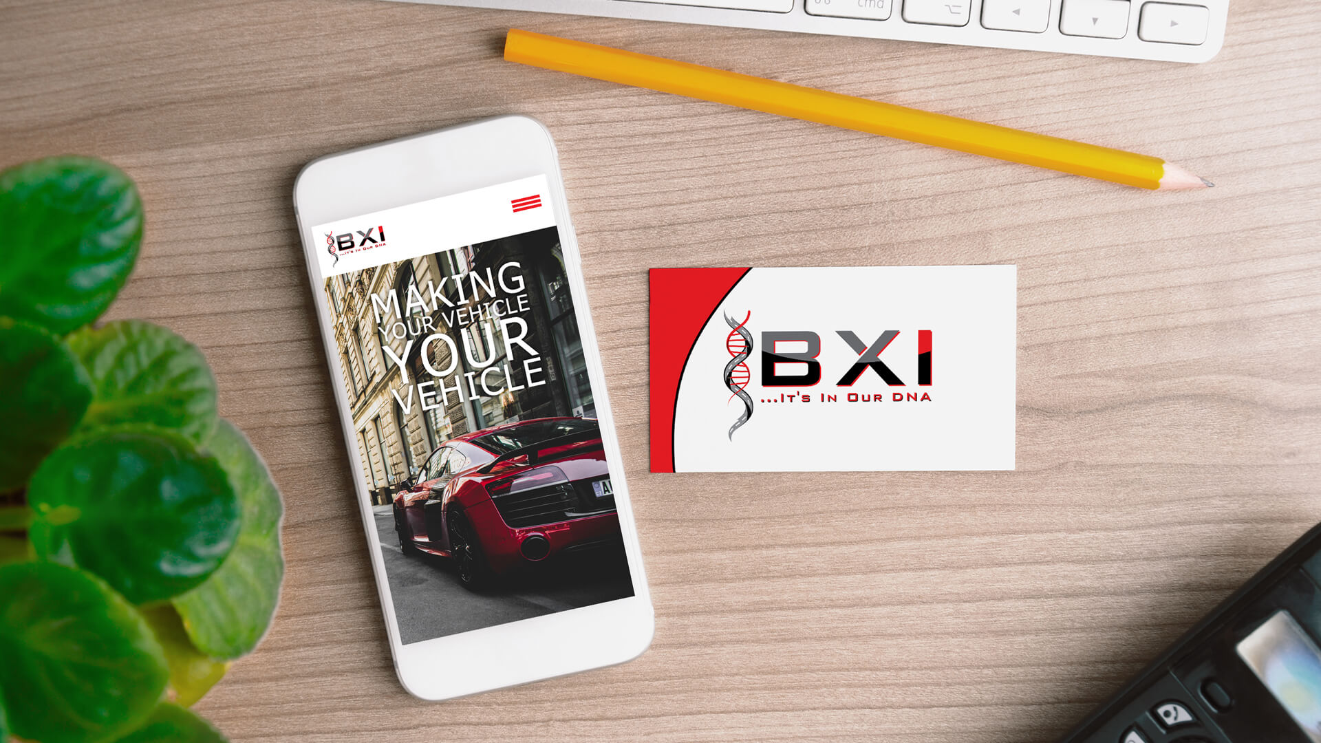 BXI phone card mockup