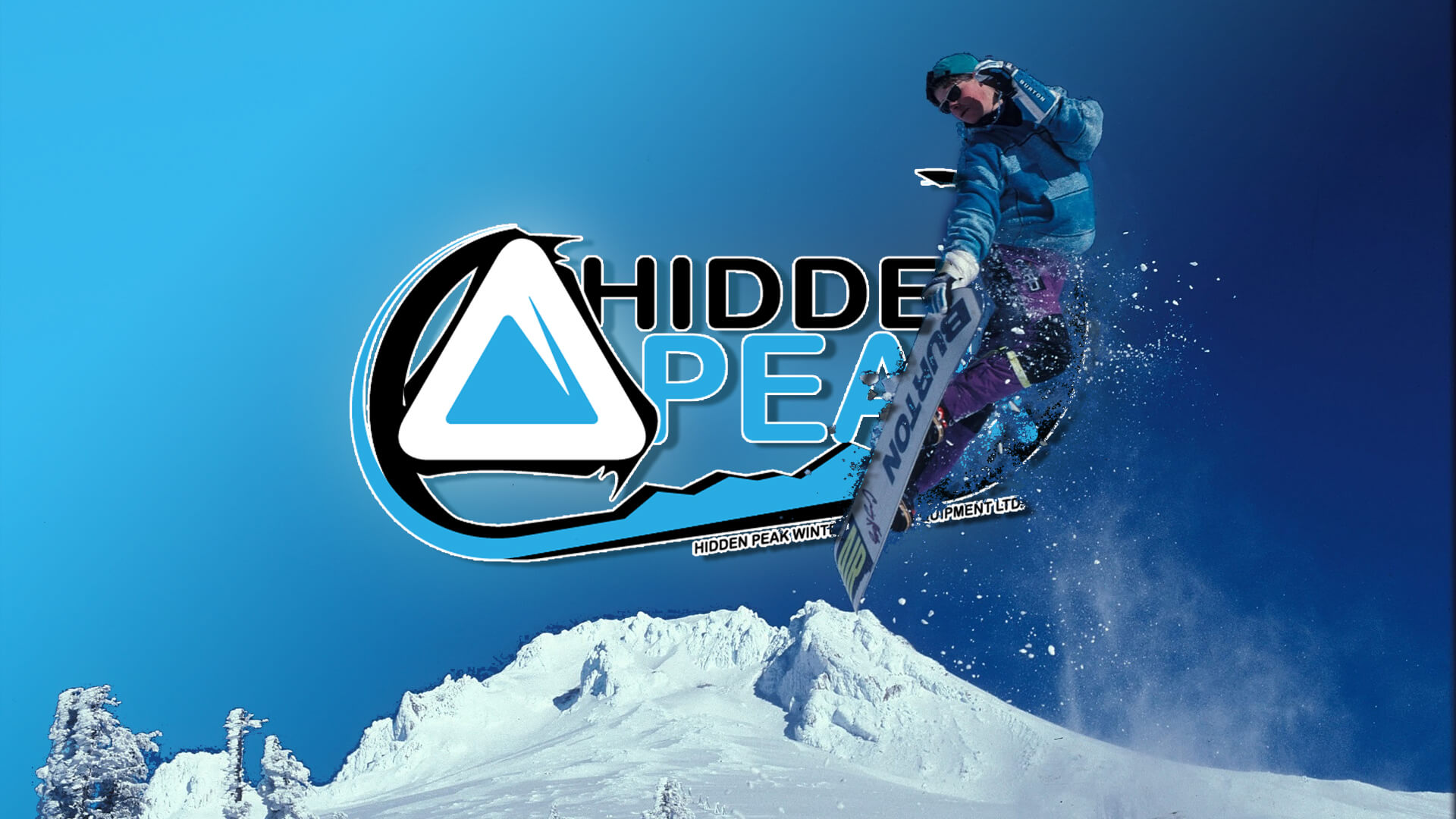 Hidden Peak snowboard ad