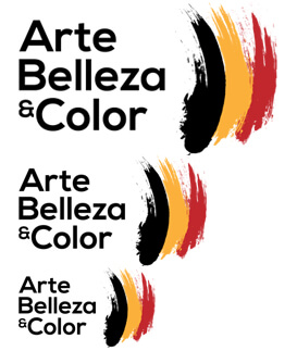 Arte Belleza and Color logo sizes