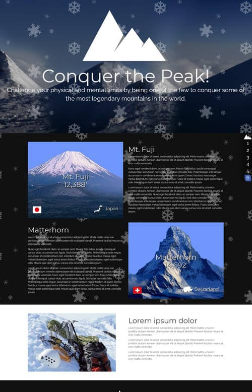 Mountain website preview